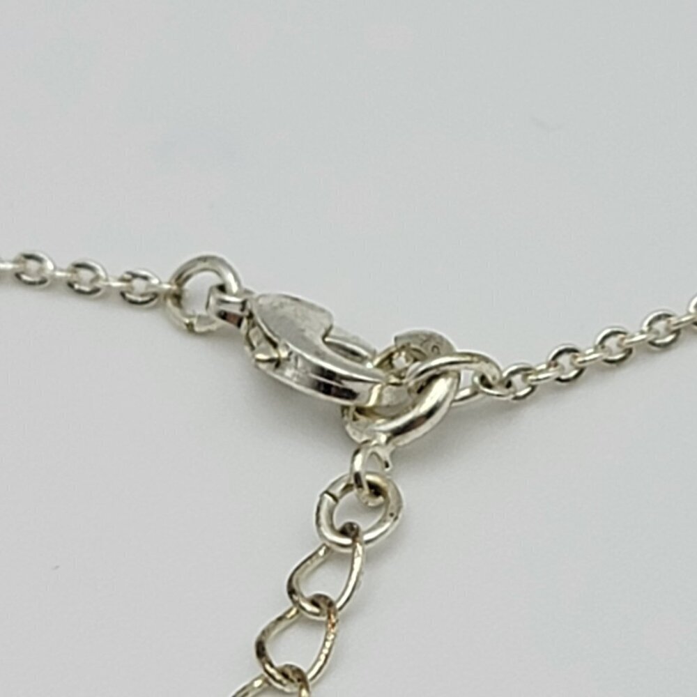 Vtg. AVON NR Silver-Tone AB And Yellow Rhinestones Dainty Y-Drop Necklace 19 in - Picture 7 of 8